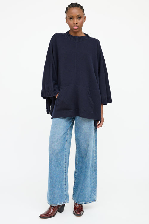 Chloé Cashmere Manteau Pocket Cape Sweater