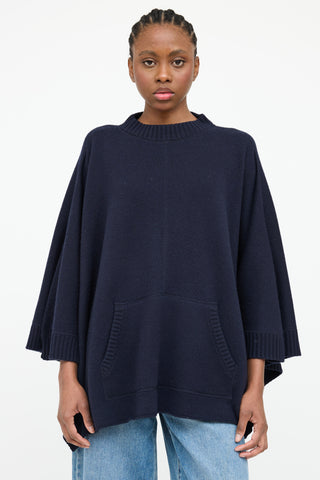 Chloé Cashmere Manteau Pocket Cape Sweater