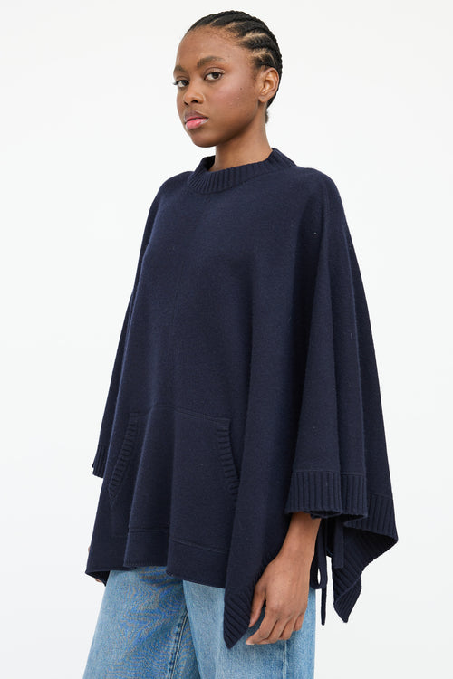 Chloé Cashmere Manteau Pocket Cape Sweater