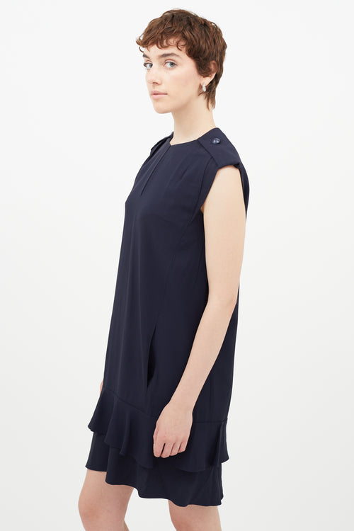 Chloé Navy Ruffled Dress