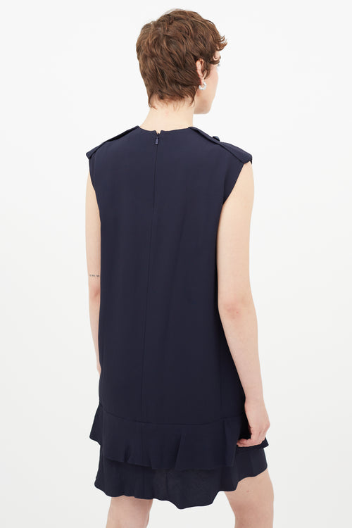 Chloé Navy Ruffled Dress