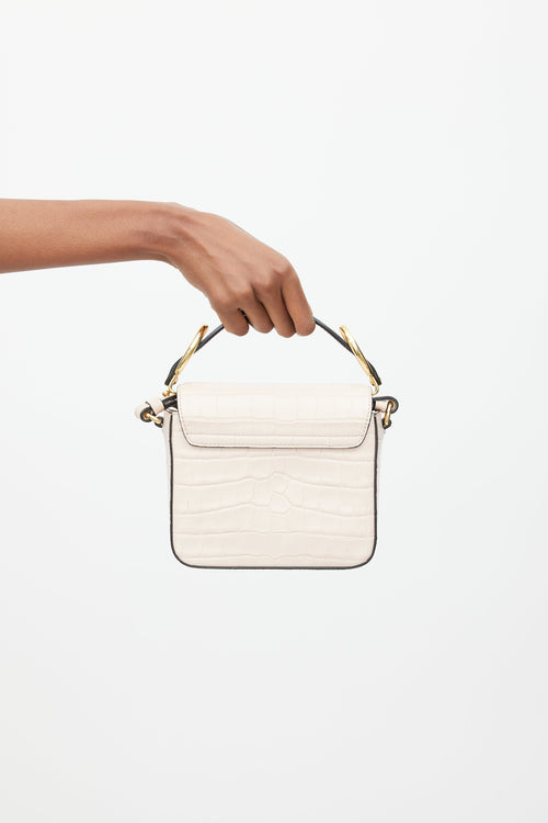 Chloé Pastel Pink Embossed Leather Mini C Bag