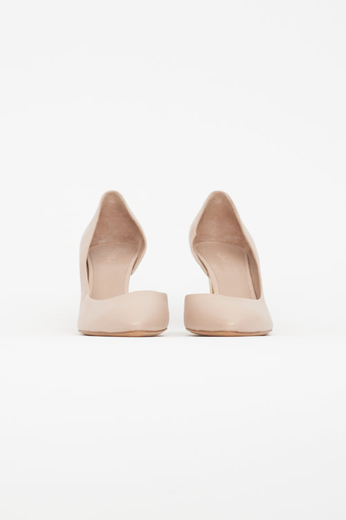 Chloé Pink 
Gold Leather Heel