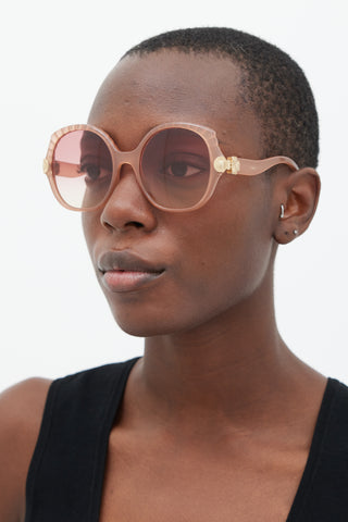 Chloé Pink 
Gold CE749S Circular Sunglasses