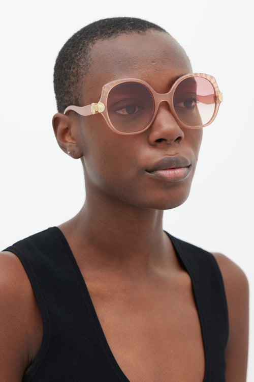 Chloé Pink 
Gold CE749S Circular Sunglasses