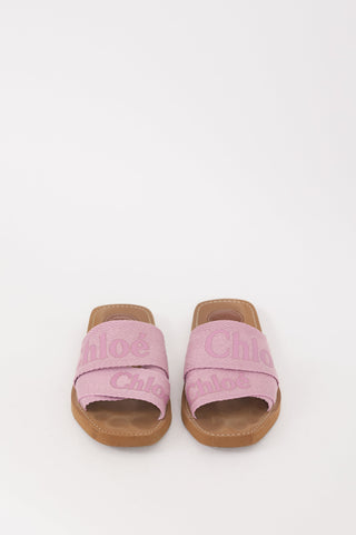 Chloé Brown 
Pink Woody Logo Slide