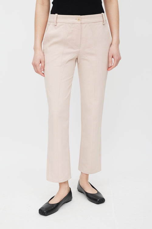 Chloé Pink Panelled Slim Trouser