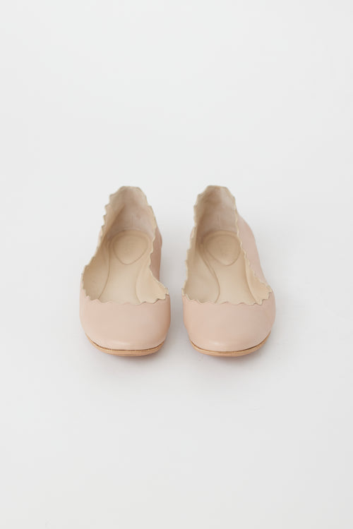 Chloé Beige Leather Lauren Ballet Flat