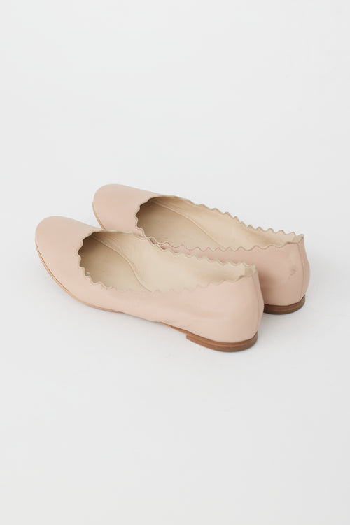 Chloé Beige Leather Lauren Ballet Flat