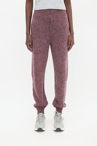 Chloé Purple 
Multicolour Wool Woven Trouser