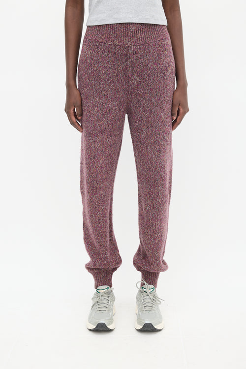 Chloé Purple 
Multicolour Wool Woven Trouser