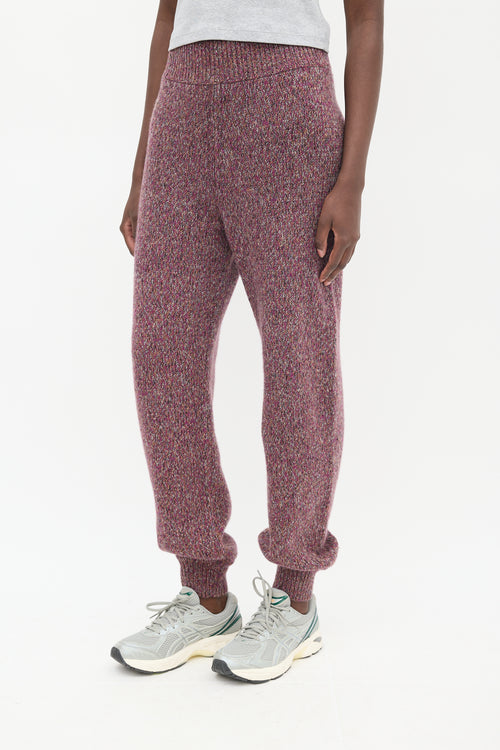 Chloé Purple 
Multicolour Wool Woven Trouser