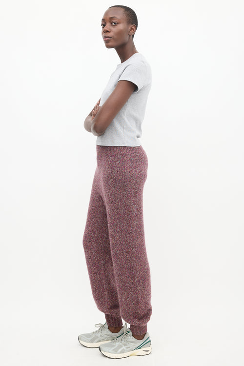 Chloé Purple 
Multicolour Wool Woven Trouser