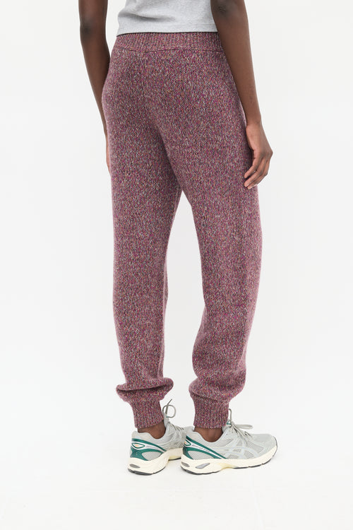 Chloé Purple 
Multicolour Wool Woven Trouser