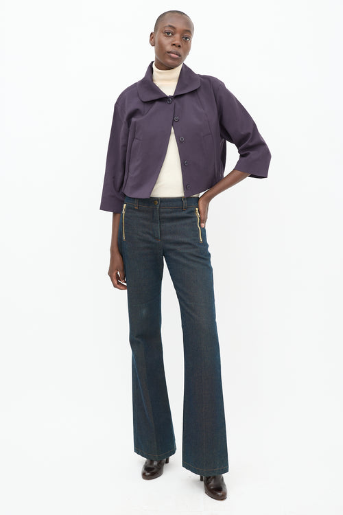 Chloe Purple Two Pocket Jacket