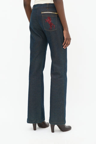 Chloé SS 2001 Dark Wash Sequin Jeans