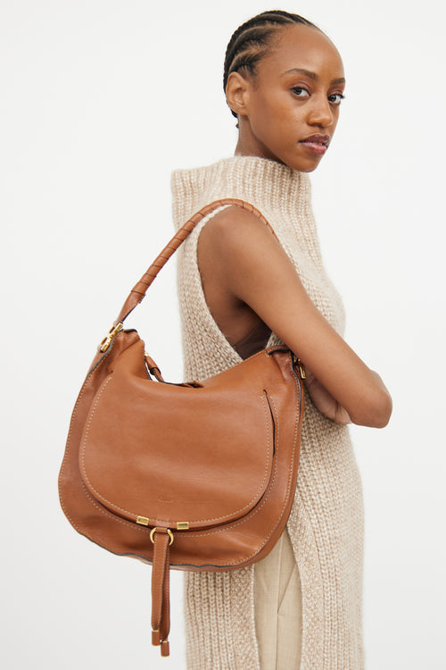 Chloé Brown Marcie Hobo Tote Bag