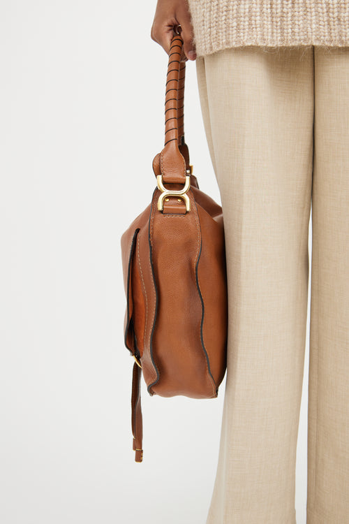 Chloé Brown Marcie Hobo Tote Bag