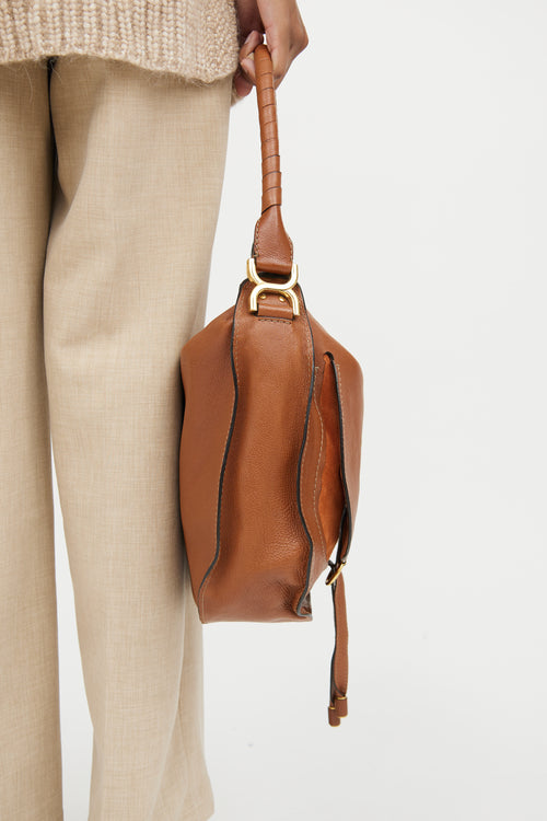 Chloé Brown Marcie Hobo Tote Bag