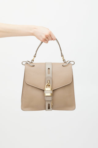 Chloé Grey 
Gold Aby Padlock Leather Bag