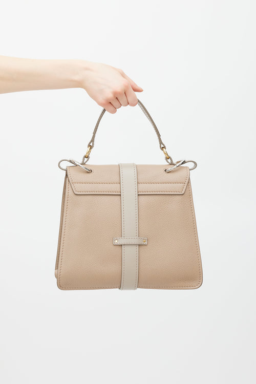 Chloé Grey 
Gold Aby Padlock Leather Bag