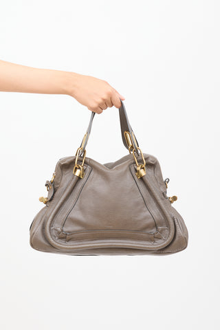 Chloé Taupe Paraty Leather Bag