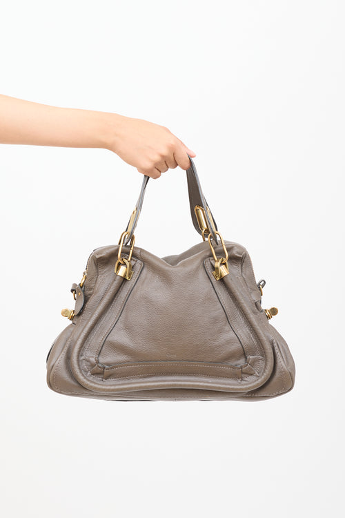 Chloé Taupe Paraty Leather Bag