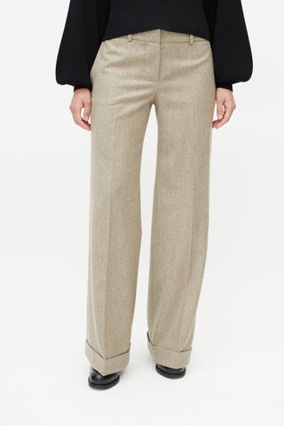 Chloé Taupe Wide Leg Trouser