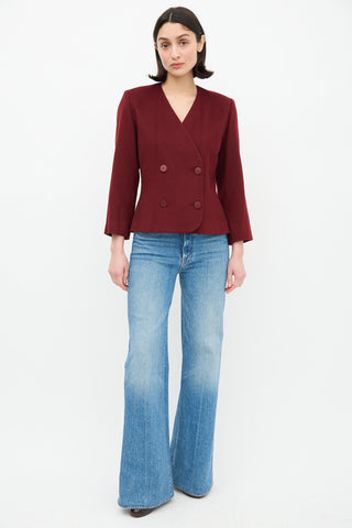 Chloé Vintage Burgundy Double Breasted Blazer