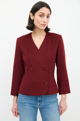 Chloé Vintage Burgundy Double Breasted Blazer