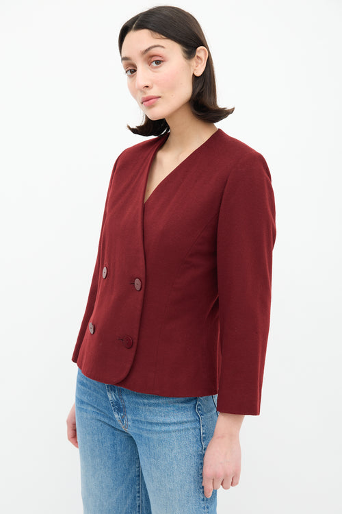 Chloé Vintage Burgundy Double Breasted Blazer