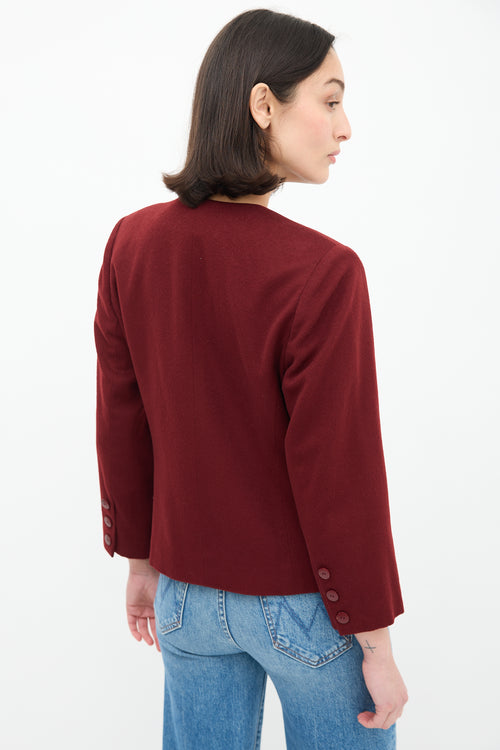 Chloé Vintage Burgundy Double Breasted Blazer