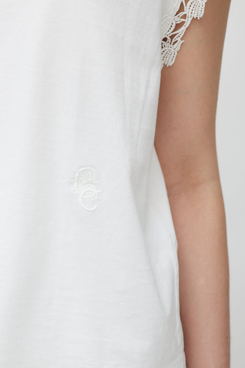 Chloé White Lace T-Shirt