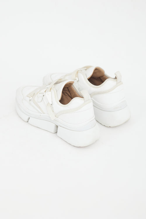 Chloé White Leather Multi Strap Sneaker