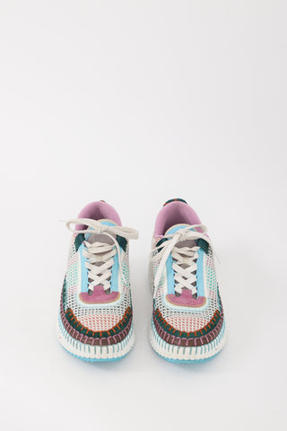 Chloé White 
Multicolour Nama Sneaker