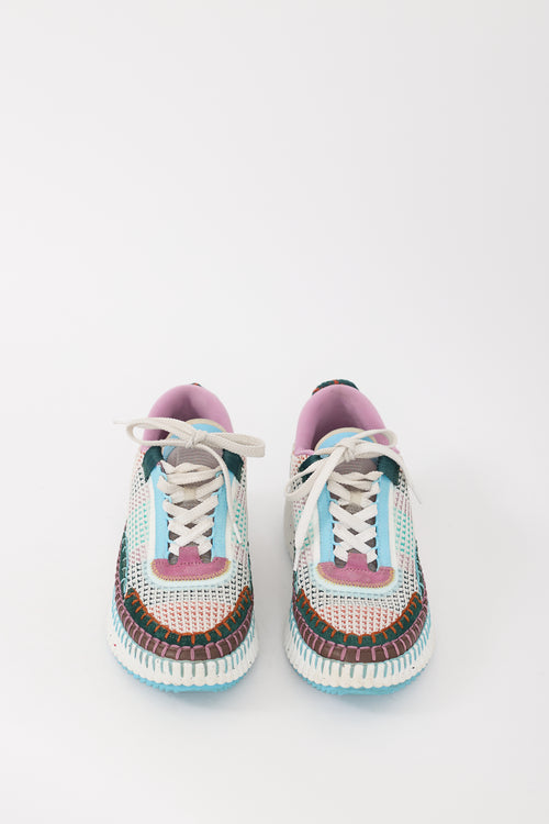 Chloé White 
Multicolour Nama Sneaker