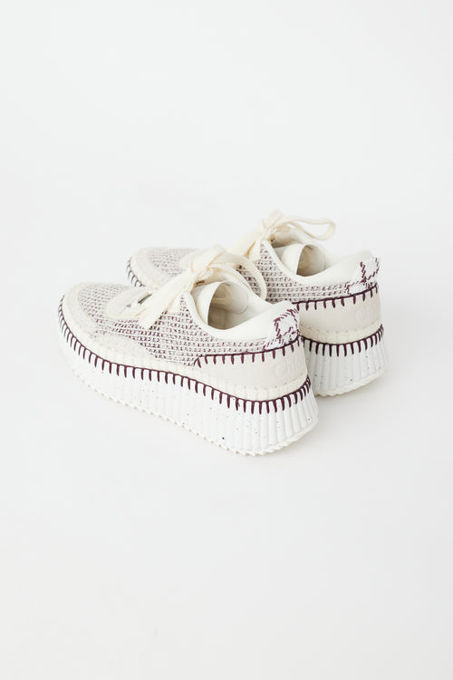 Chloé White 
Purple Nama Sneaker