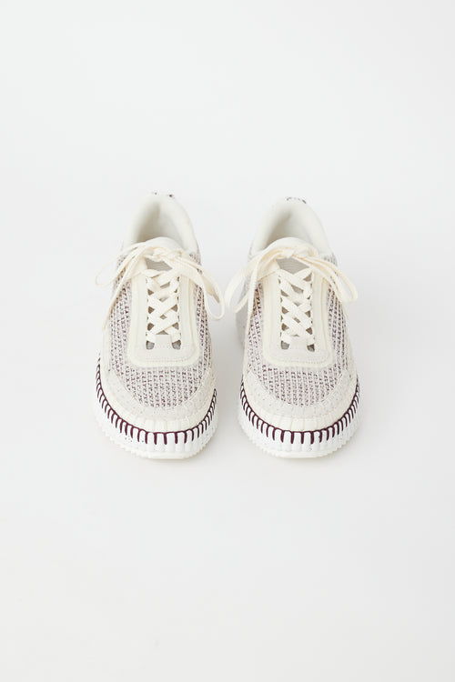 Chloé White 
Purple Nama Sneaker