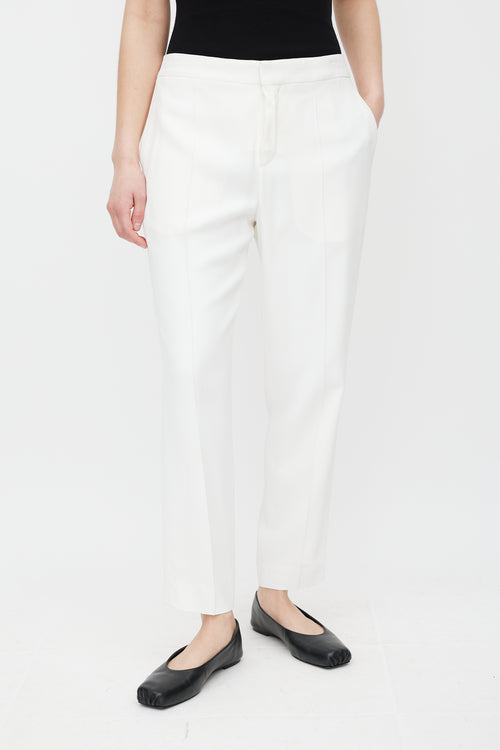 Chloé White Tapered Trouser