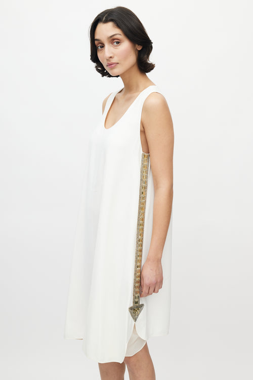 Chloé White 
Yellow Crystal Dress