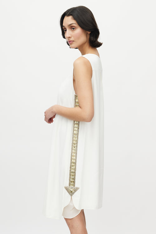 Chloé White 
Yellow Crystal Dress