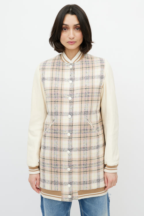 Chloé Yellow Plaid Bomber Jacket