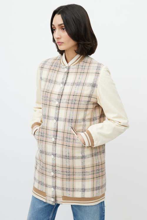 Chloé Yellow Plaid Bomber Jacket