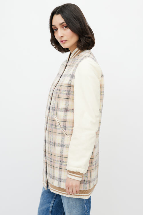 Chloé Yellow Plaid Bomber Jacket