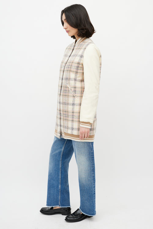 Chloé Yellow Plaid Bomber Jacket