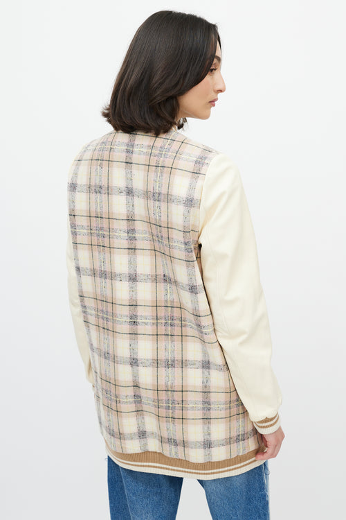 Chloé Yellow Plaid Bomber Jacket