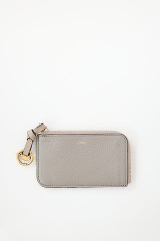 Chloé Grey Leather Alphabet Card Holder