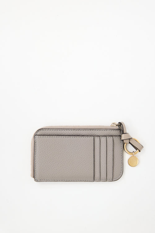 Chloé Grey Leather Alphabet Card Holder