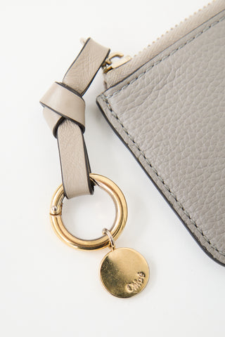 Chloé Grey Leather Alphabet Card Holder