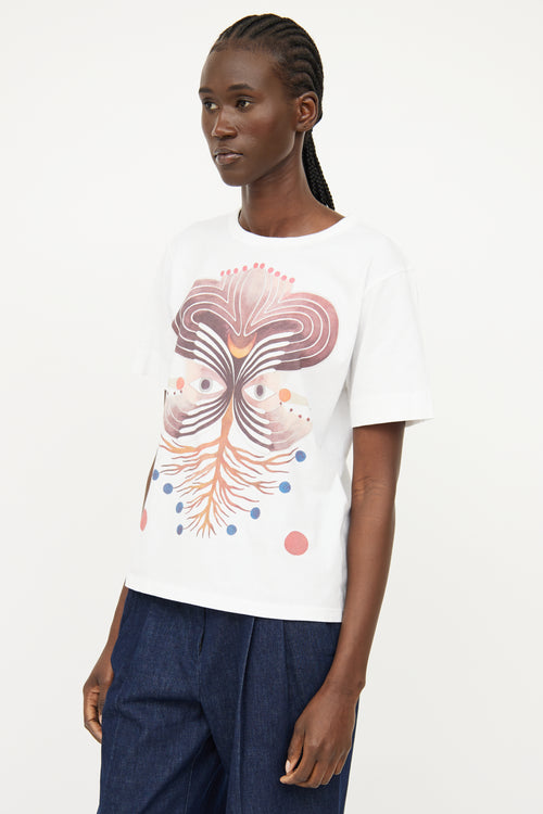 Chloé White Chest Graphic T-shirt